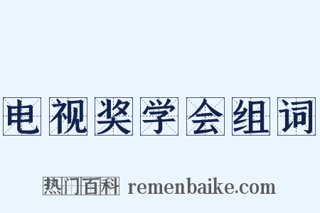 电视奖学会组词是什么意思的图片